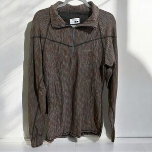 Voormi Women's Wool Blend 1/4 Zip Up Pullover Sweater Top Thumb Holes Medium